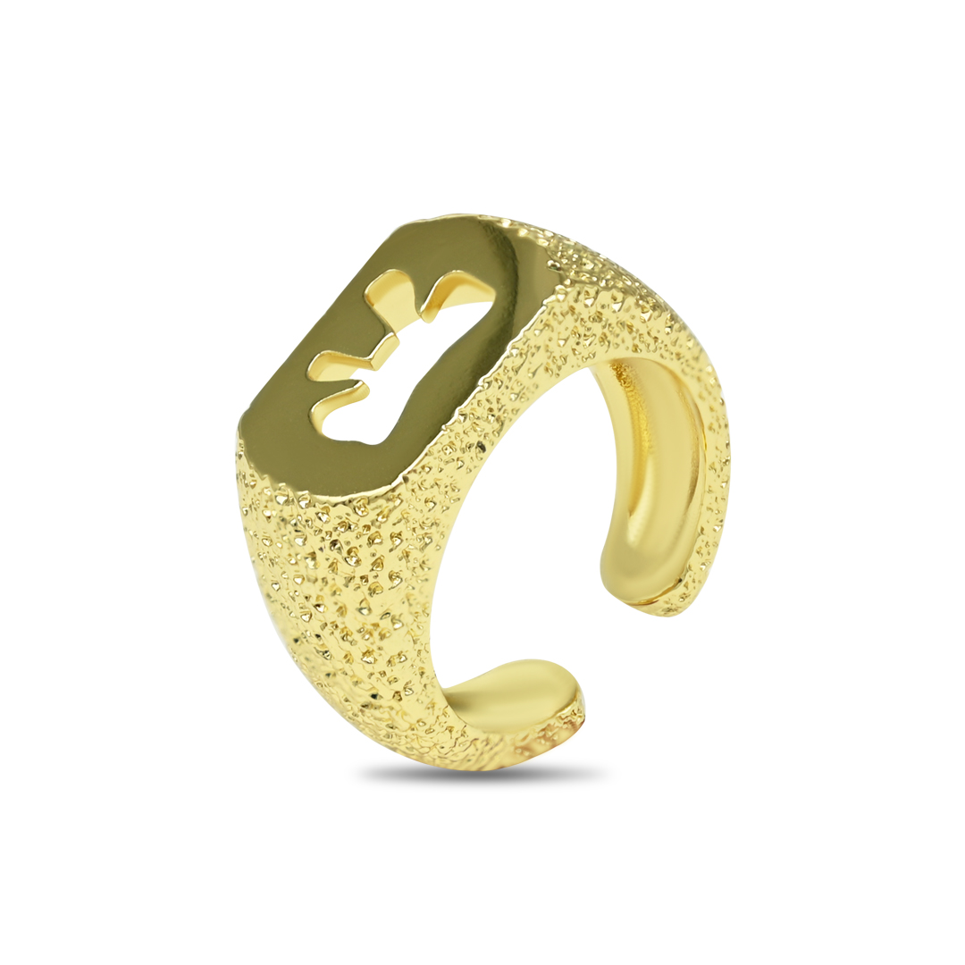 Gold Cutout Signet Ring