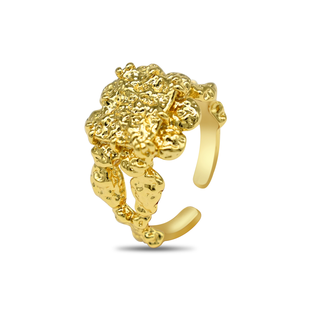 Gold Textured Nugget Ring