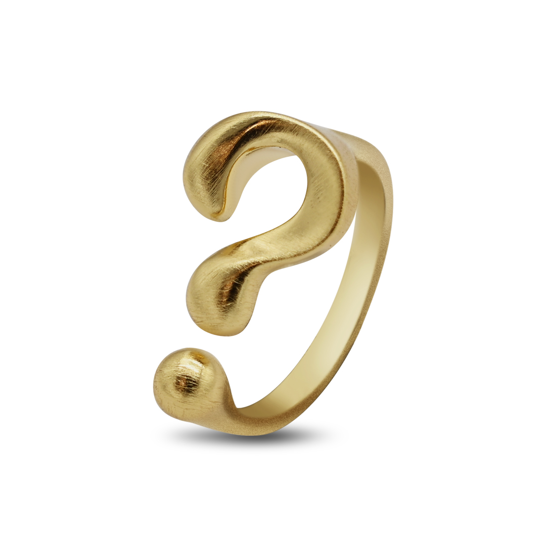 Gold Matte Question Cuff