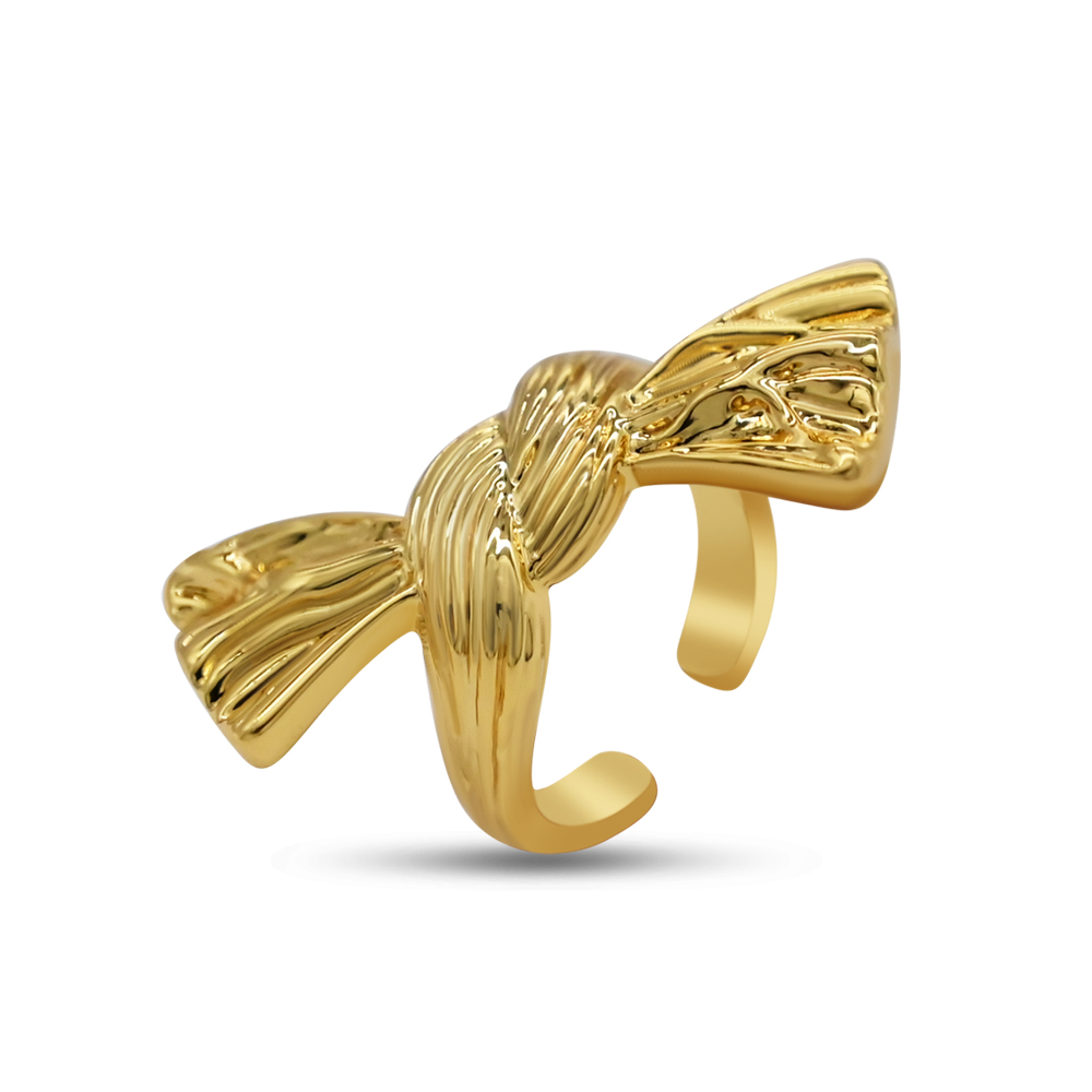 Gold Twisted Bow Cuff