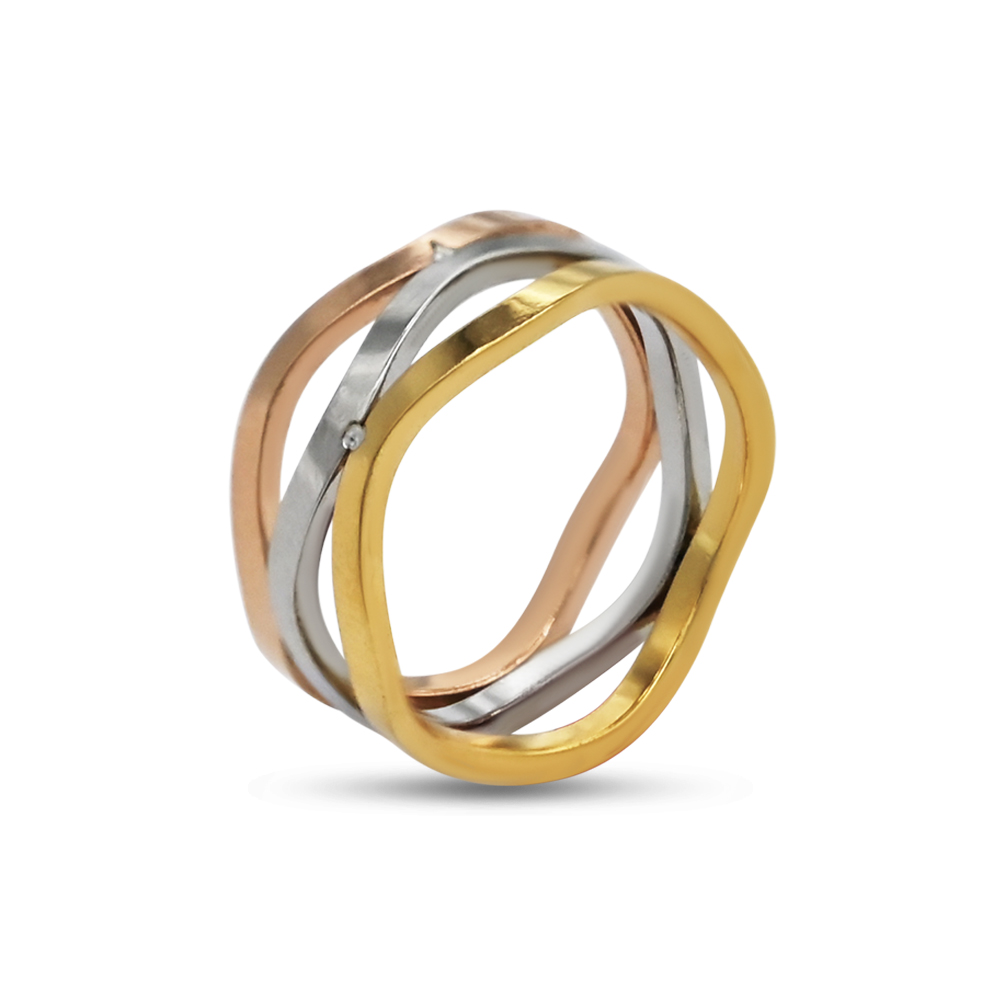 Three Tone Interlocking Band