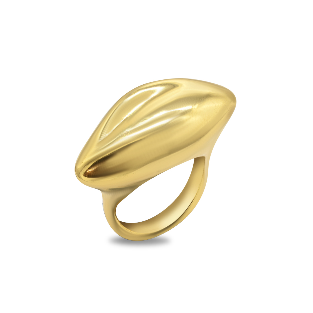 Gold Abstract Sculpted Ring
