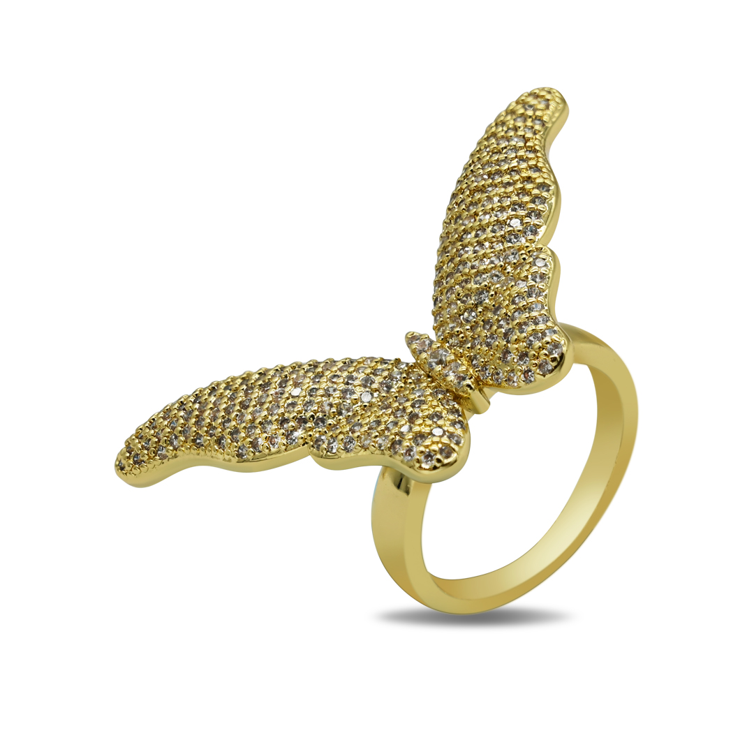 Pave Butterfly Ring