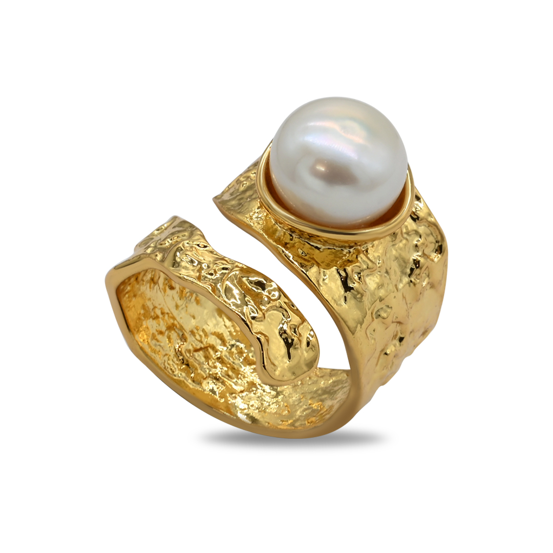 Crystal Disc Chain Ring