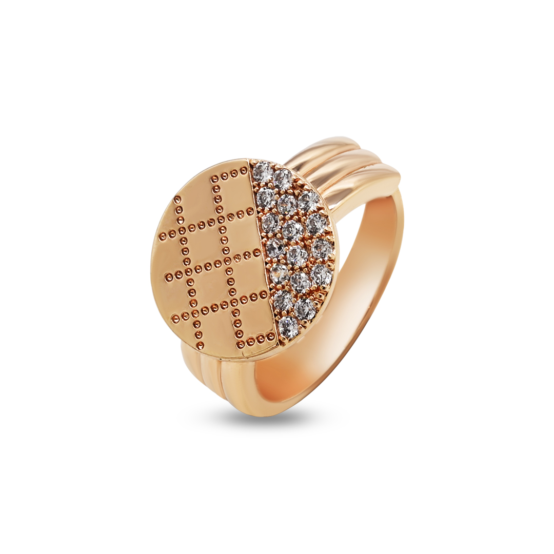 Textured Geometric Ring
