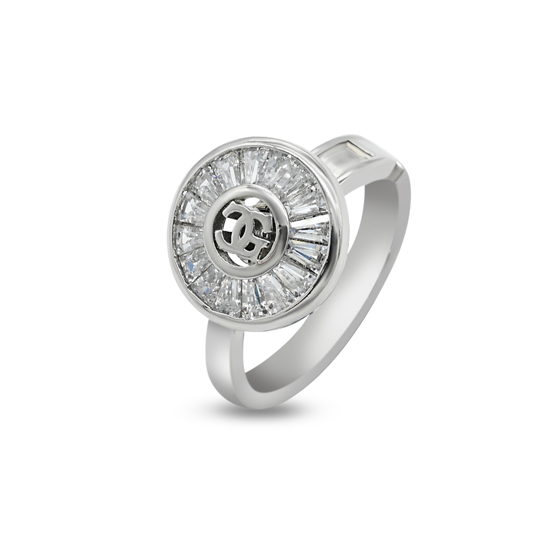 Silver Logo Disc Ring